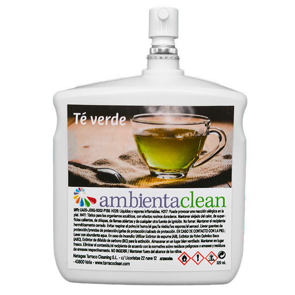 Ambientador hidroalcoh&oacute;lico 320 T&eacute; verde