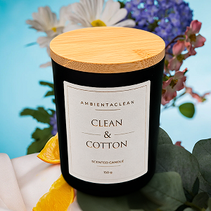Espelma arom&agrave;tica de soja Clean Cotton